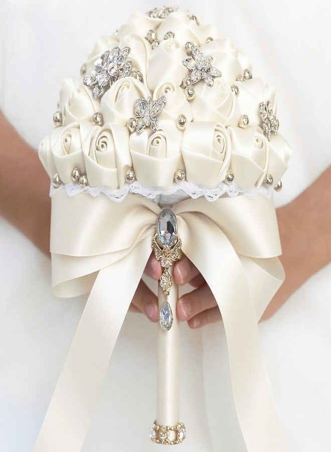 KINGLAKE Pearl Ivory Satin Ribbon – 1 1/2'' x 100 Yards Polyester Ivory Ribbon for Gift Wrapping Wedding Birthday Party Decoration DIY Crafts Floral Bouquets and Wreath Bows - Image 4